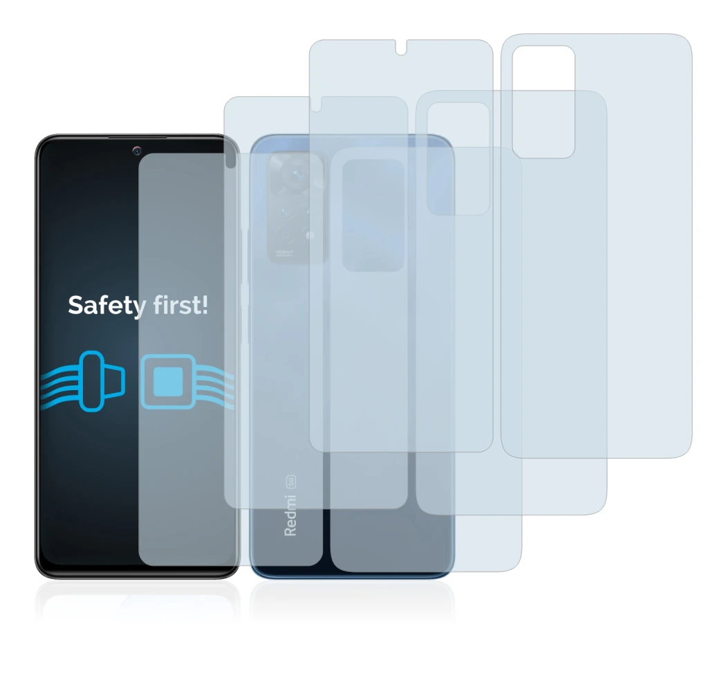 Image de l'appareil Xiaomi Redmi Note 11 Pro 5G (Avant+Arrière) avec une grande variété de protections d'écran.