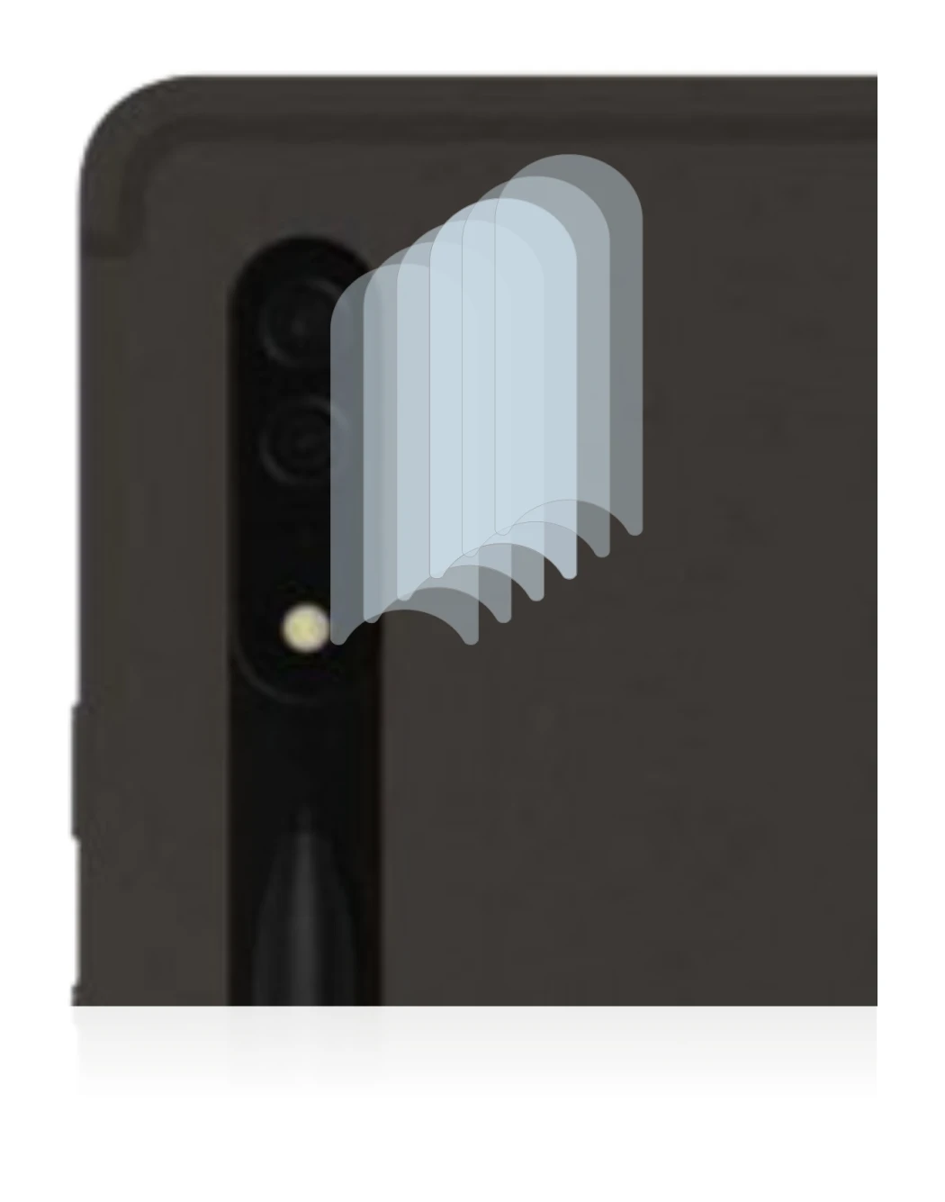 Image de l'appareil Samsung Galaxy Tab S8 Ultra 5G (Caméra UNIQUEMENT) avec une grande variété de protections d'écran.