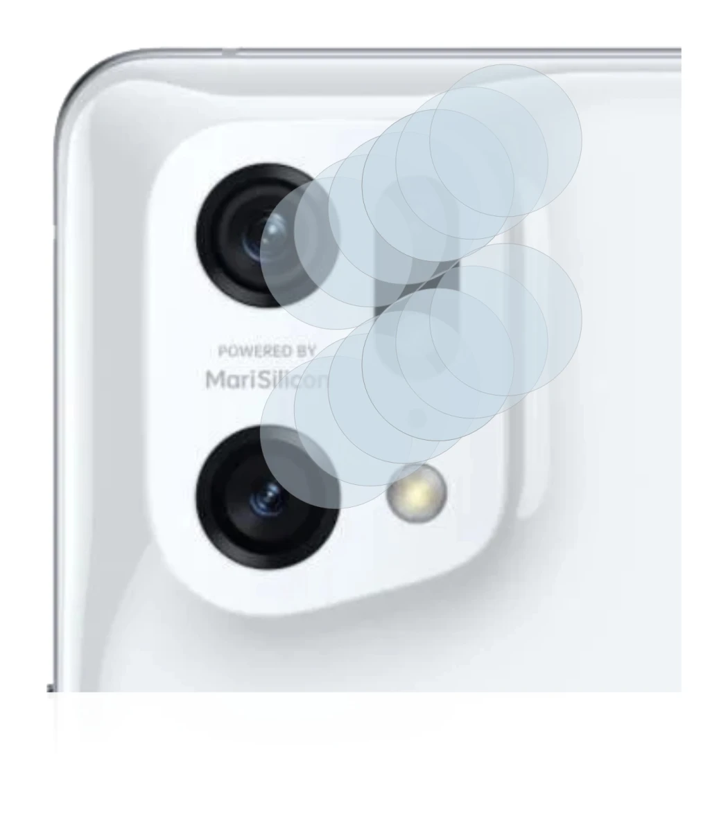 Image de l'appareil Oppo Find X5 Pro (Caméra UNIQUEMENT) avec une grande variété de protections d'écran.