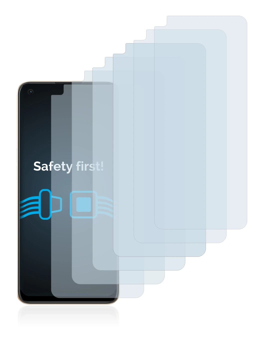 Image de l'appareil Oppo Reno 8 avec une grande variété de protections d'écran.
