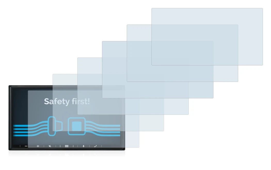 Image de l'appareil Alpine iLX-W690D avec une grande variété de protections d'écran.