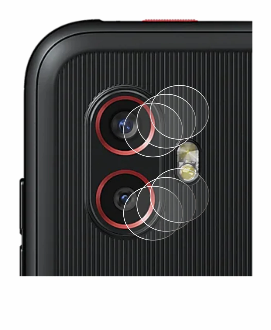 Image de l'appareil Samsung Galaxy Xcover 6 Pro (Caméra UNIQUEMENT) avec une grande variété de protections d'écran.