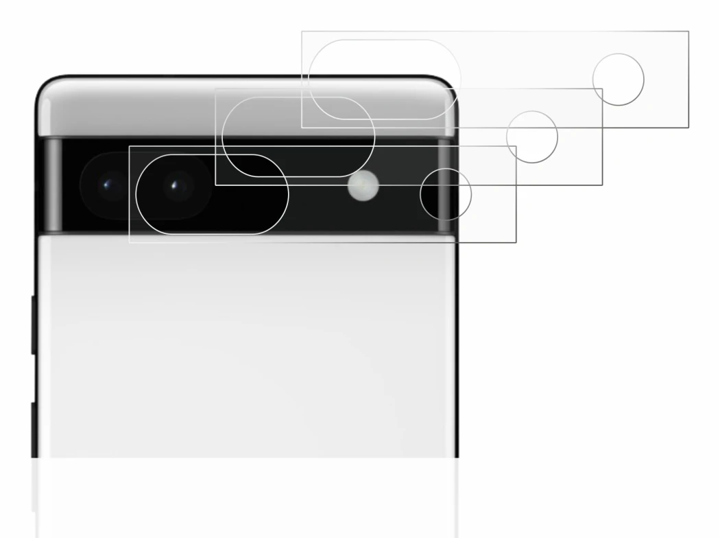 Image de l'appareil Google Pixel 6a (Caméra UNIQUEMENT) avec une grande variété de protections d'écran.