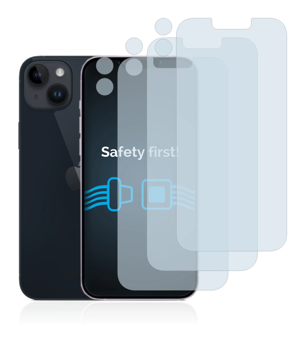 Image de l'appareil Apple iPhone 14 Plus (Avant+Caméra) avec une grande variété de protections d'écran.