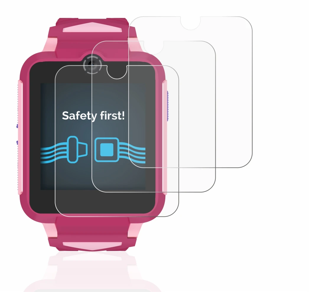 Image de l'appareil TCL Movetime Family Watch MT42X avec une grande variété de protections d'écran.