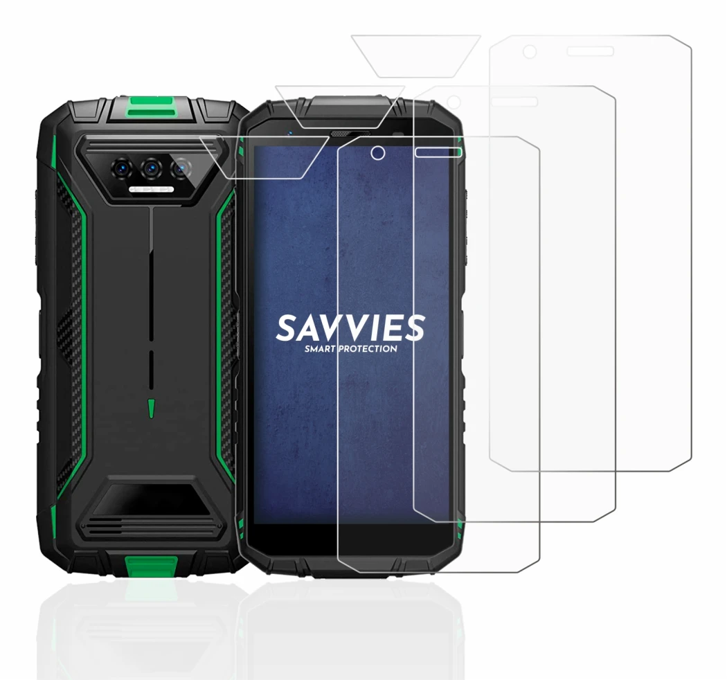 Image de l'appareil Doogee S41 Pro (Avant+Caméra) avec une grande variété de protections d'écran.