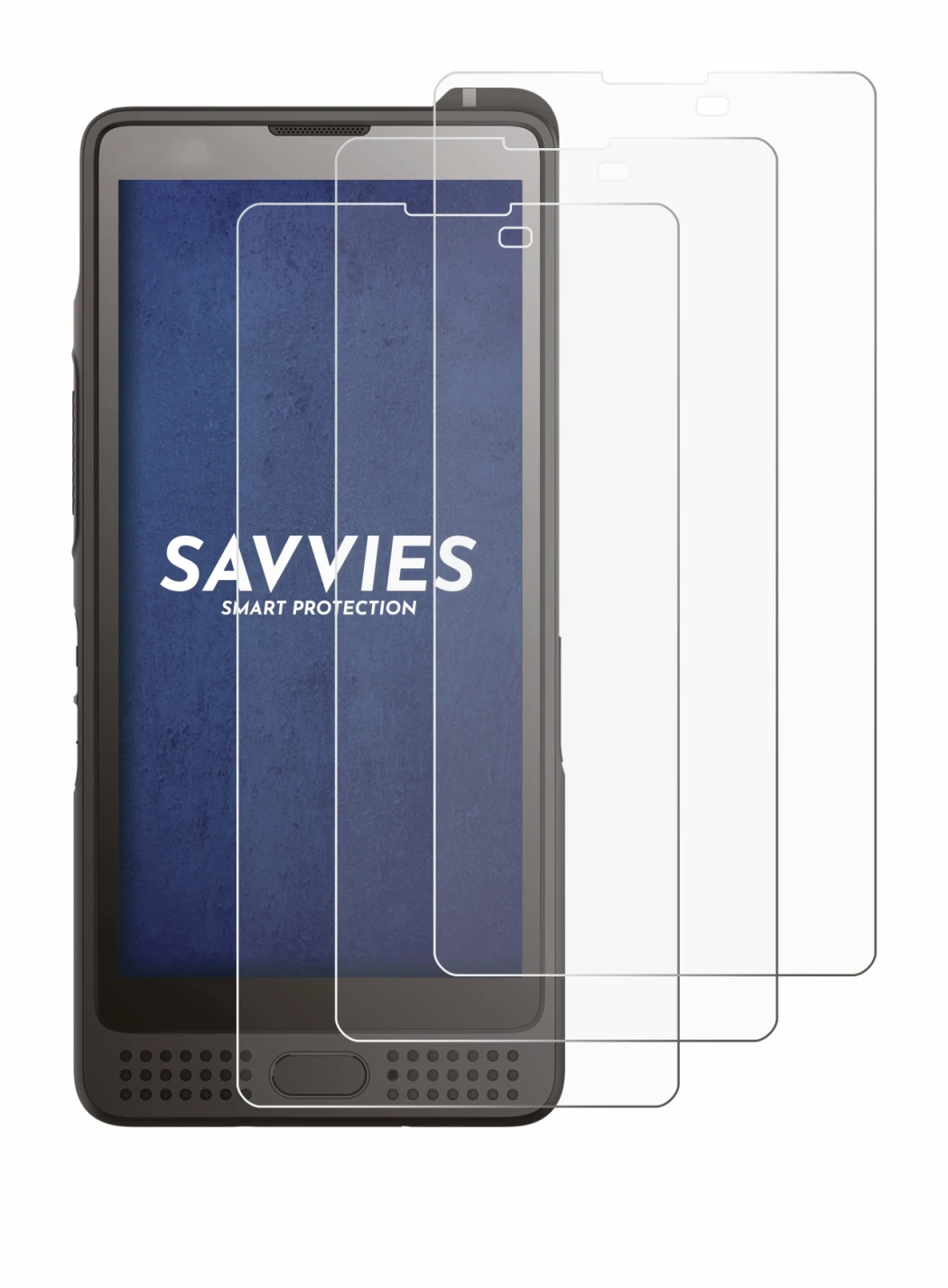 Image de l'appareil Sonim XP10 avec une grande variété de protections d'écran.