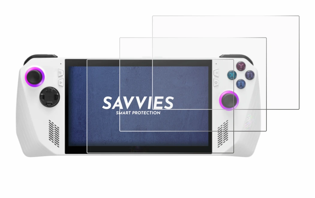 Image de l'appareil ASUS ROG Ally (2023) RC71L avec une grande variété de protections d'écran.