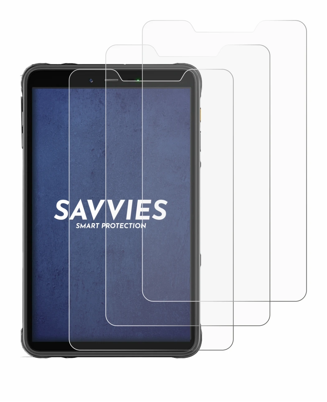 Image de l'appareil Ulefone Armor Pad 8 avec une grande variété de protections d'écran.