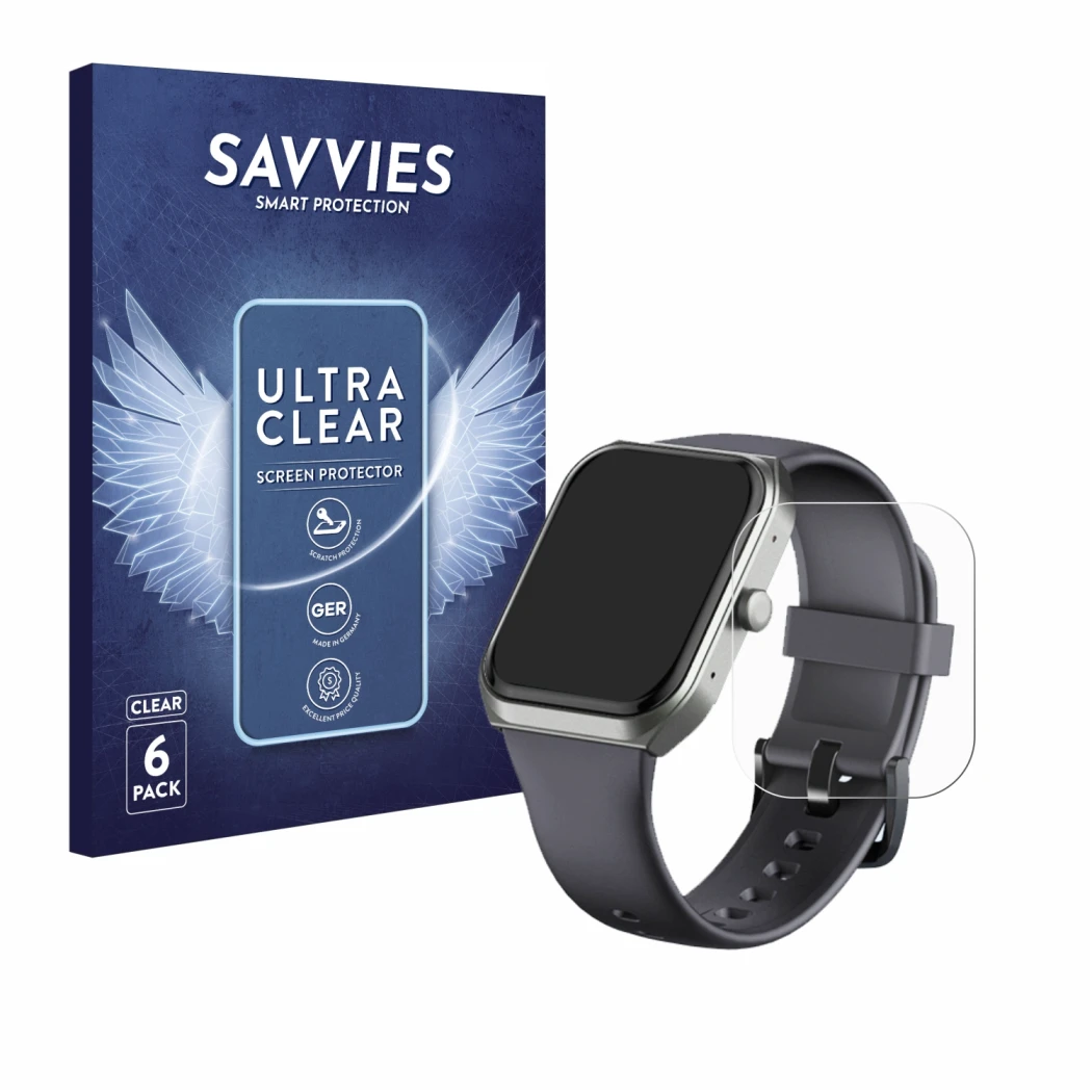 Face avant d’un emballage produit avec le logo de la marque Savvies. À côté, l’appareil TUYOMA LW76 1.91