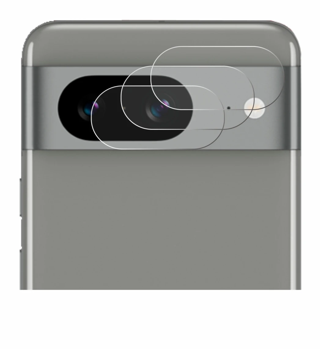 Image de l'appareil Google Pixel 8 (Caméra UNIQUEMENT) avec une grande variété de protections d'écran.