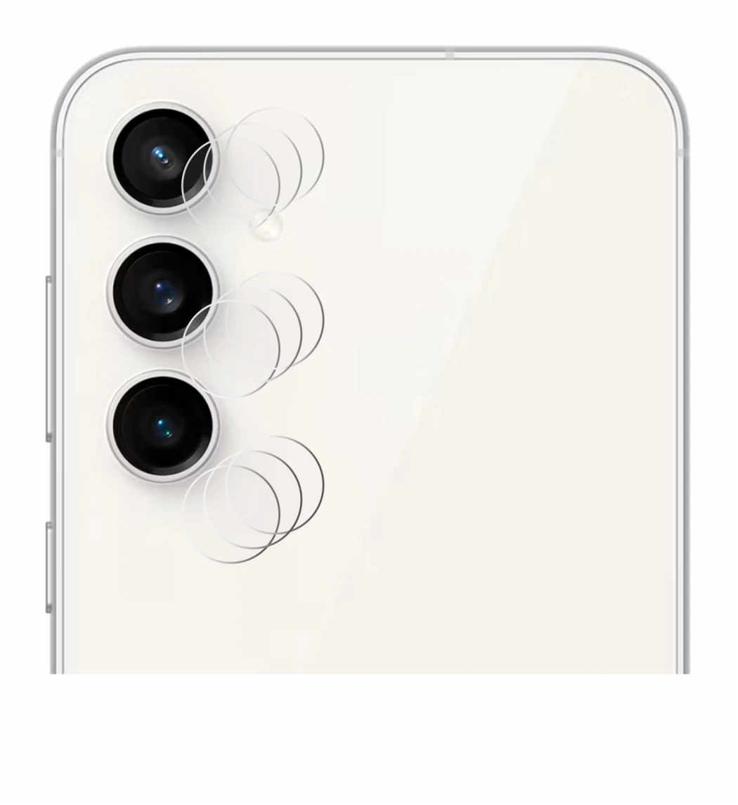 Image de l'appareil Samsung Galaxy S23 FE (Caméra UNIQUEMENT) avec une grande variété de protections d'écran.