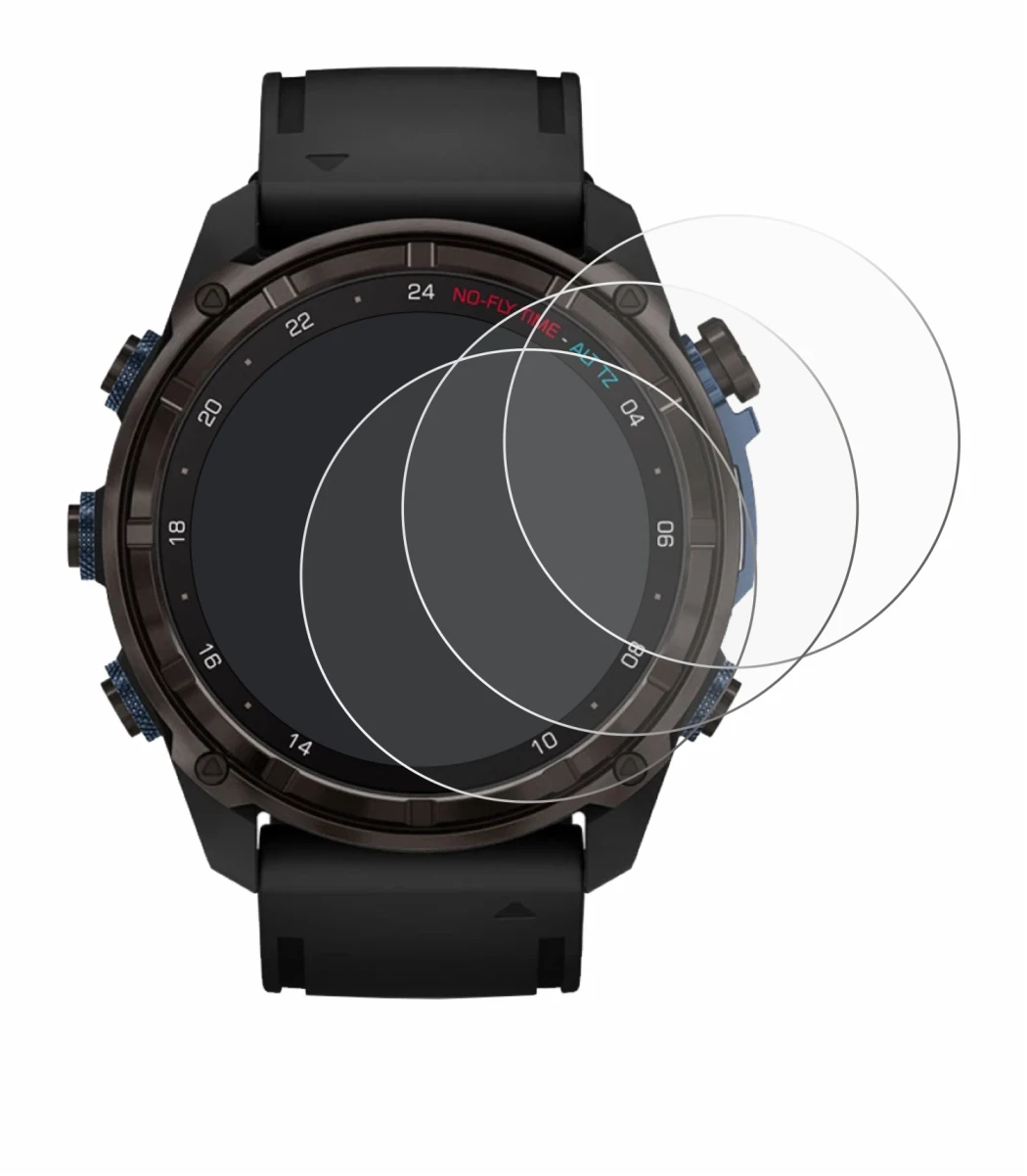 Image de l'appareil Garmin Descent Mk3i (51 mm) avec une grande variété de protections d'écran.