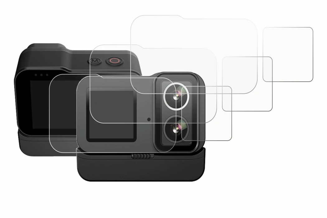 Image de l'appareil SJCAM SJ20 Dual Lens avec une grande variété de protections d'écran.