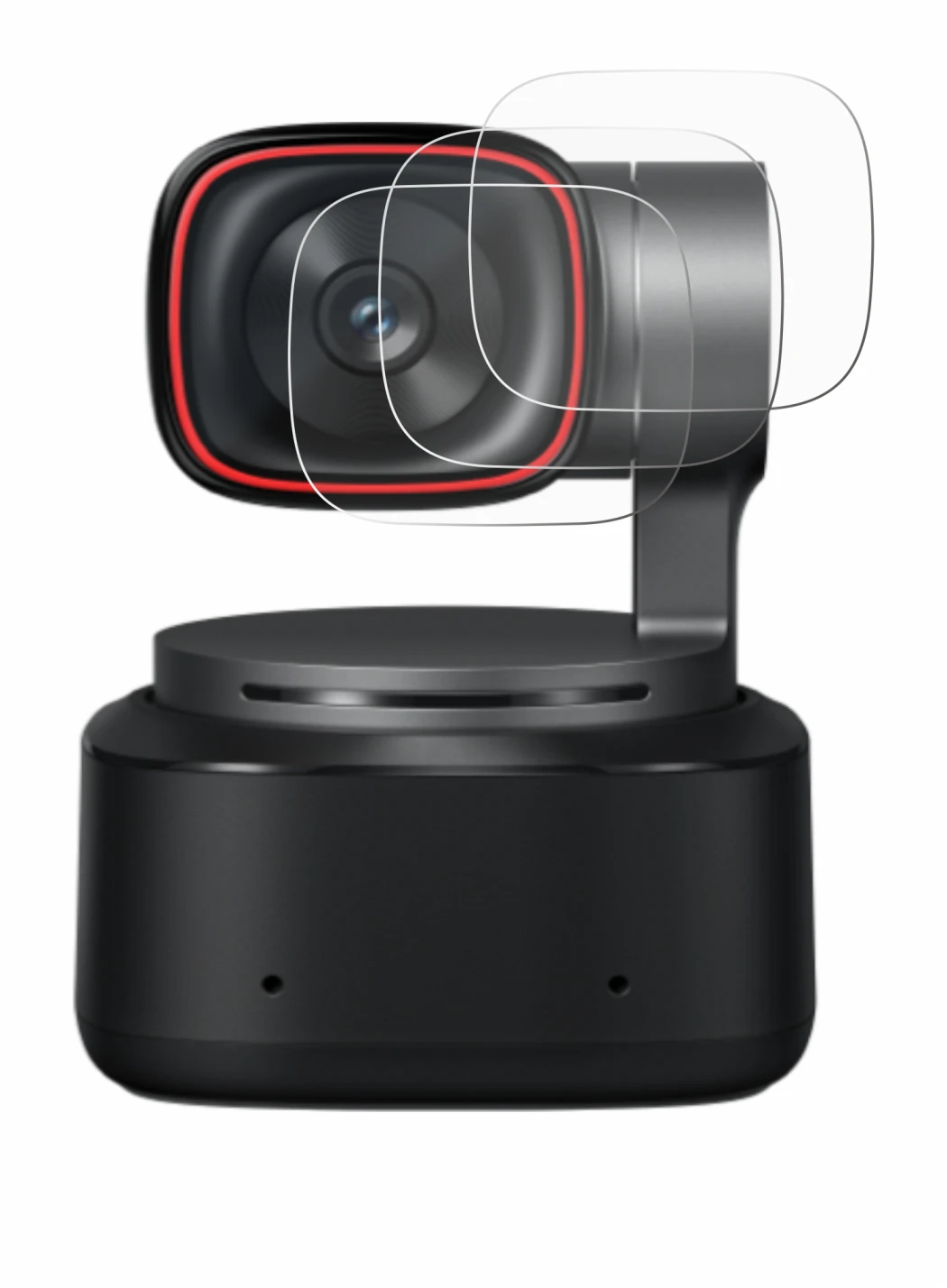 Image de l'appareil OBSBOT Tiny 2 avec une grande variété de protections d'écran.