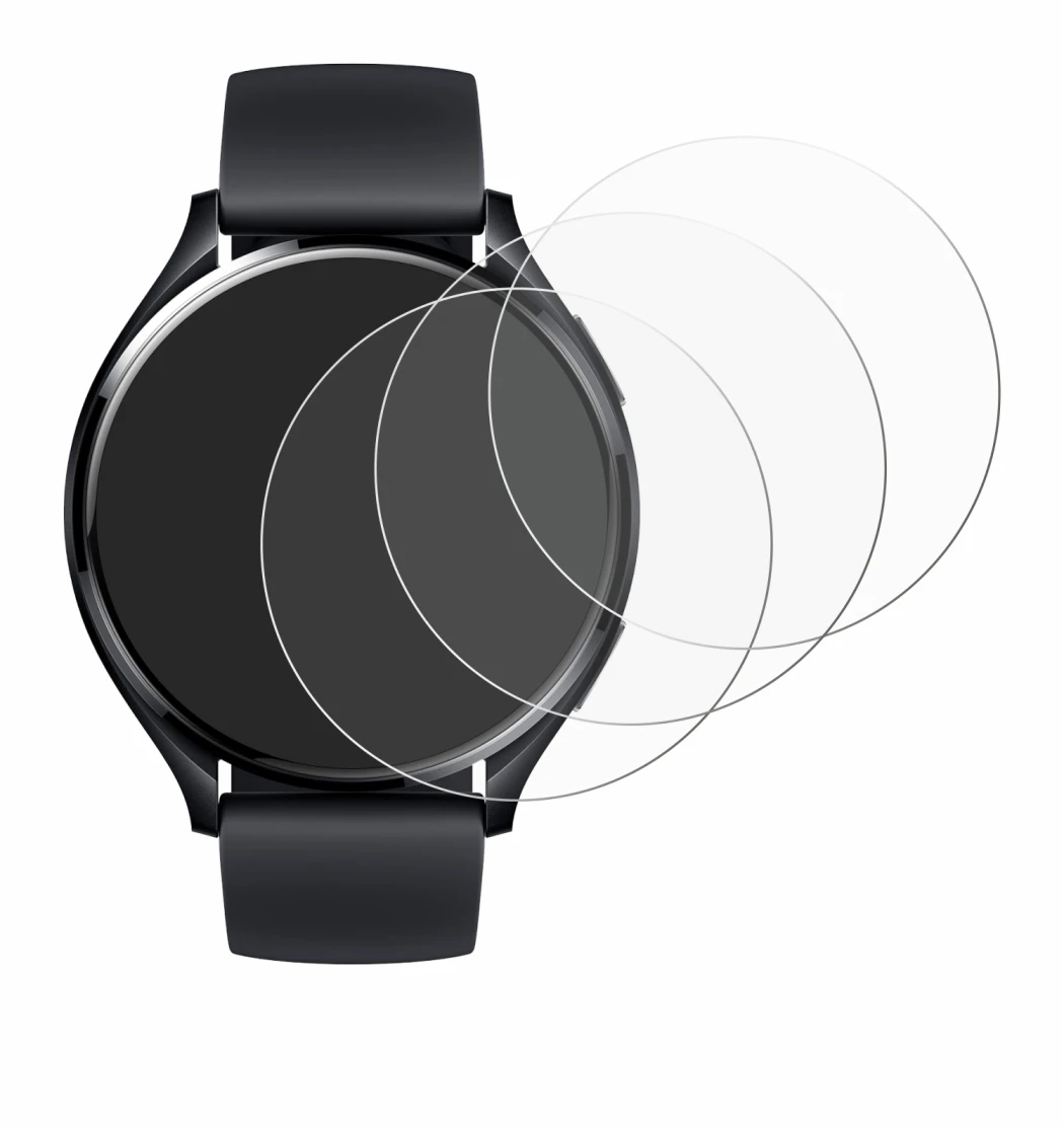 Image de l'appareil Xiaomi Watch 2 avec une grande variété de protections d'écran.