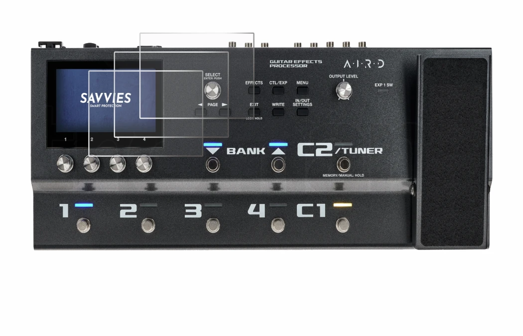 Image de l'appareil Boss GX-100 avec une grande variété de protections d'écran.