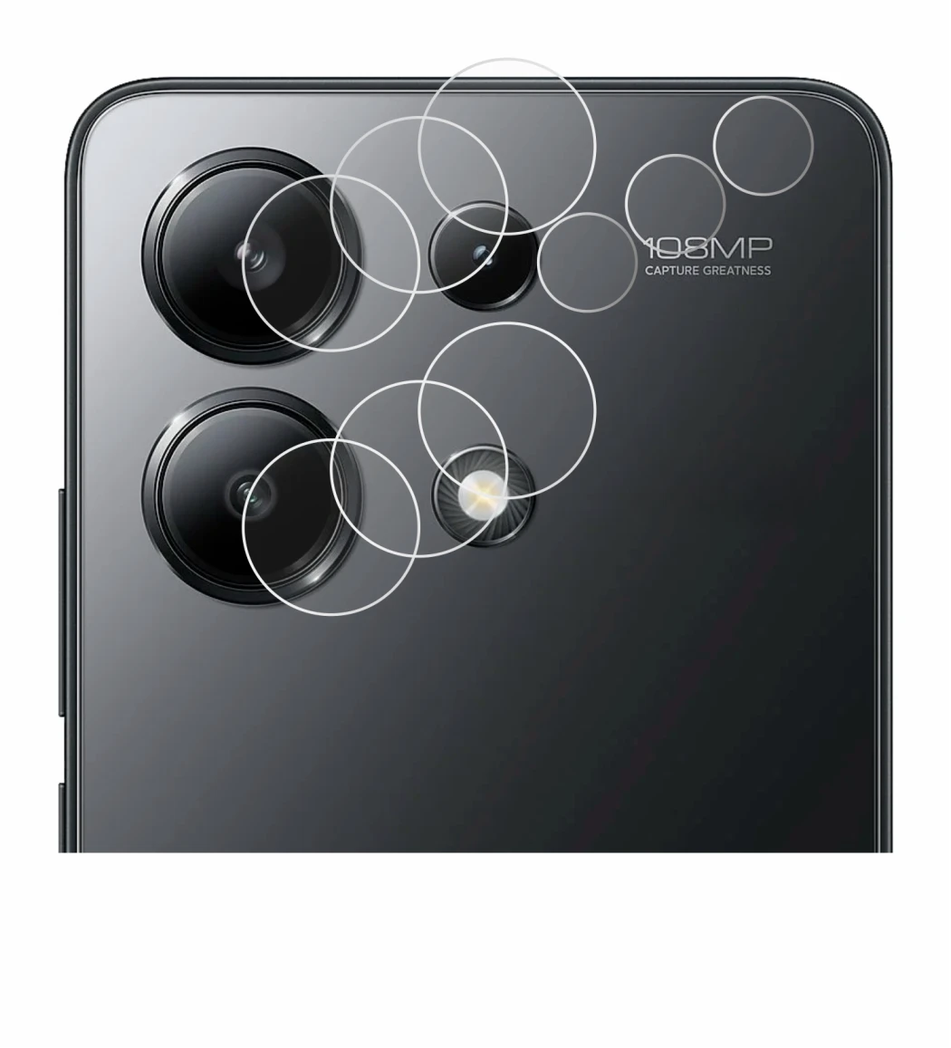 Image de l'appareil Xiaomi Redmi Note 13 4G (Caméra UNIQUEMENT) avec une grande variété de protections d'écran.