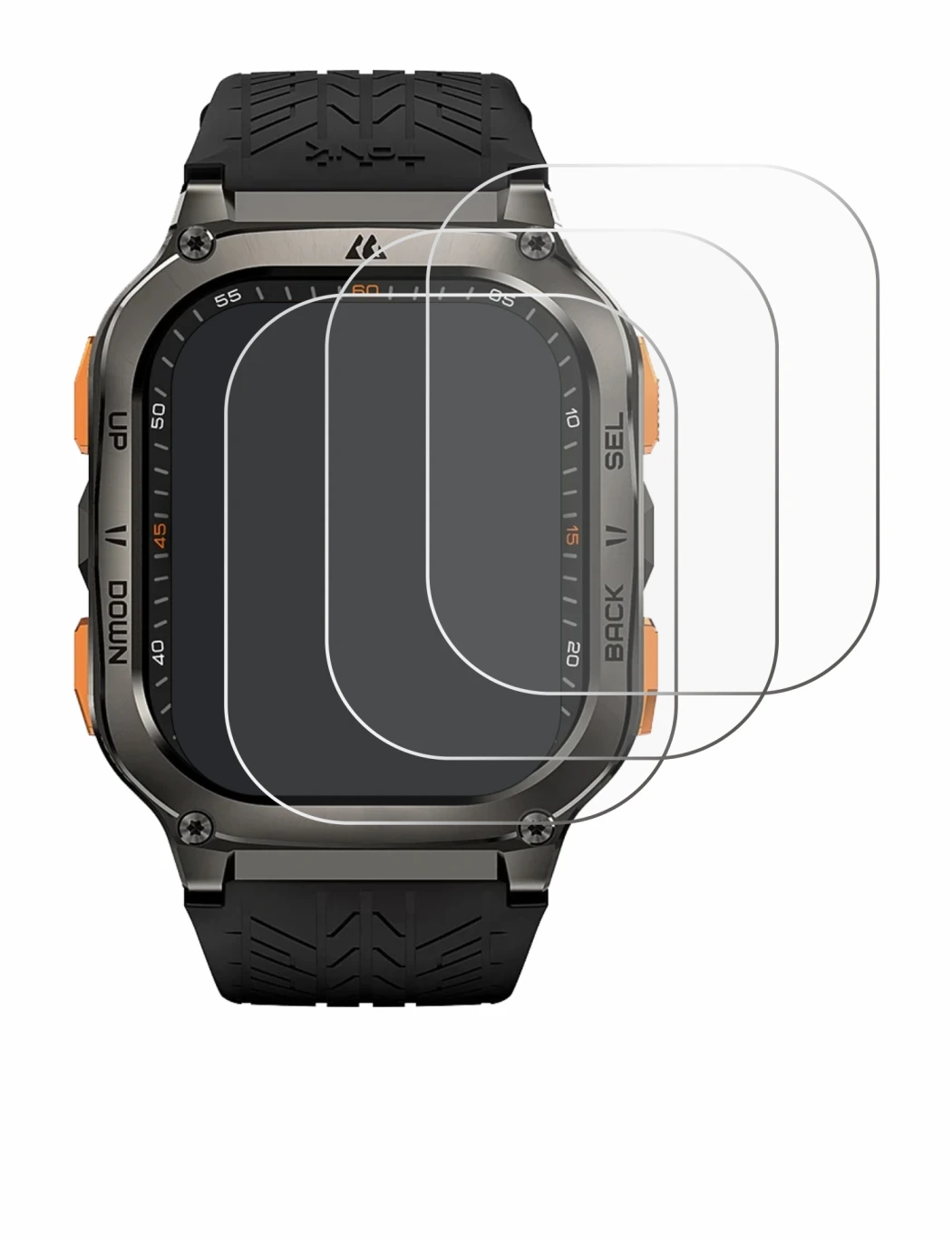 Image de l'appareil Kospet Tank M3 Ultra avec une grande variété de protections d'écran.