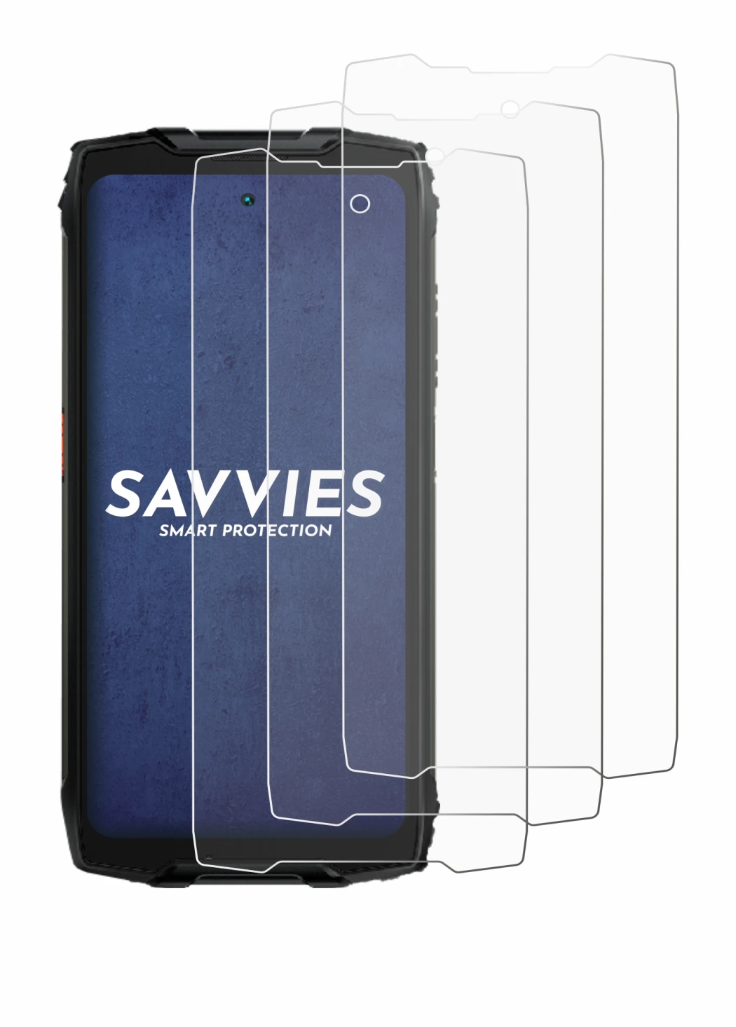 Image de l'appareil Blackview BV9300 Pro avec une grande variété de protections d'écran.