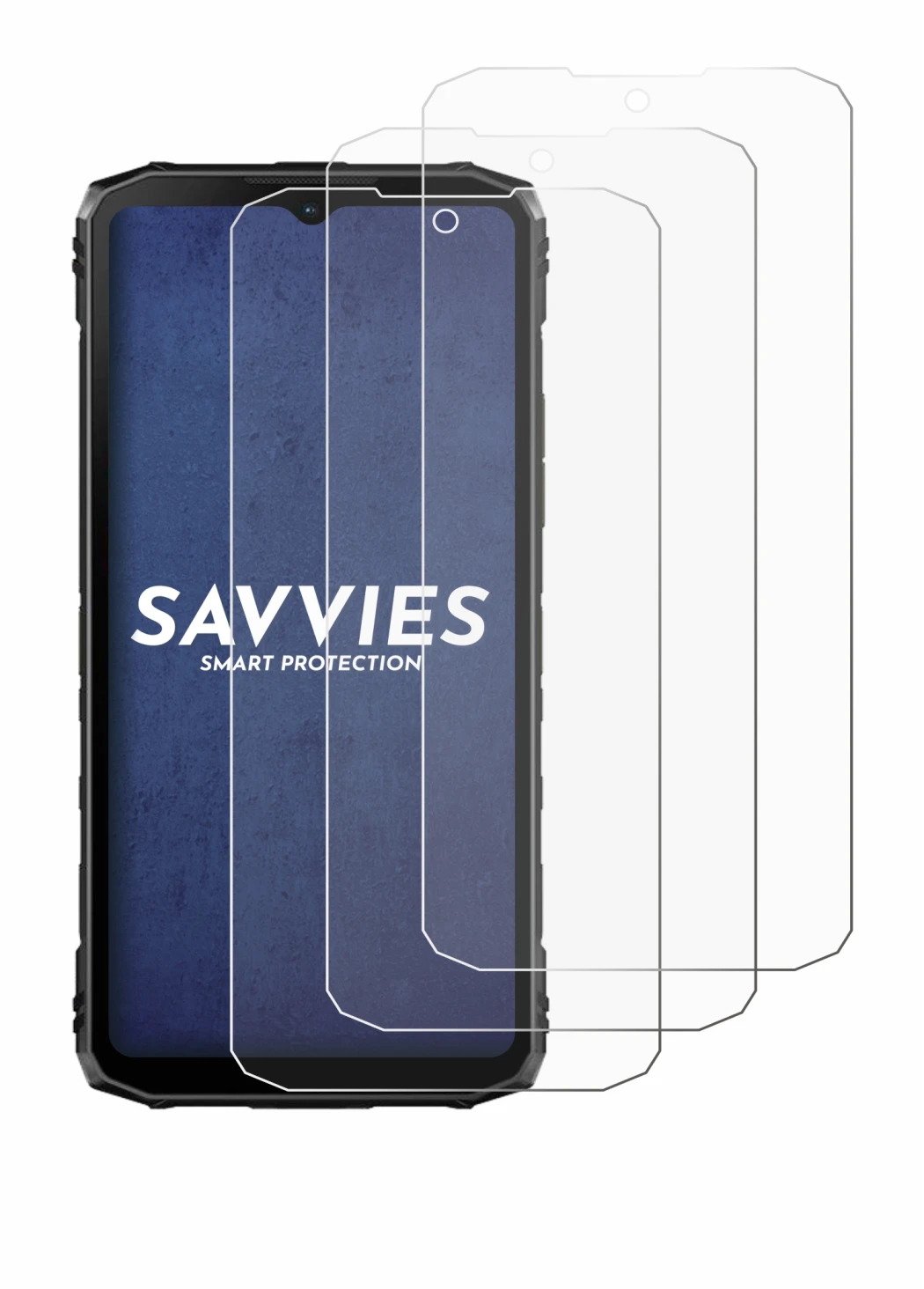 Image de l'appareil Doogee Blade 10 Pro avec une grande variété de protections d'écran.