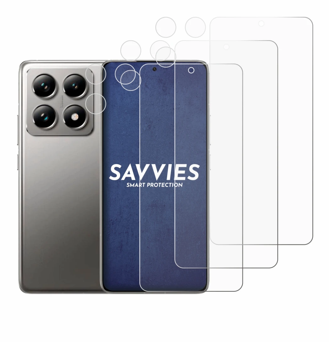 Image de l'appareil Xiaomi 14T Pro (Avant+Caméra) avec une grande variété de protections d'écran.