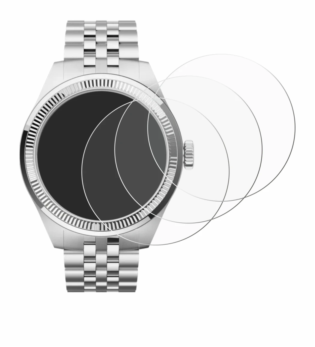 Image de l'appareil Withings ScanWatch Nova Brilliant (39 mm) avec une grande variété de protections d'écran.