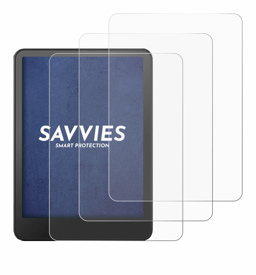 Image de l'appareil Amazon Kindle Paperwhite 2024 (12. Gen.) avec une grande variété de protections d'écran.