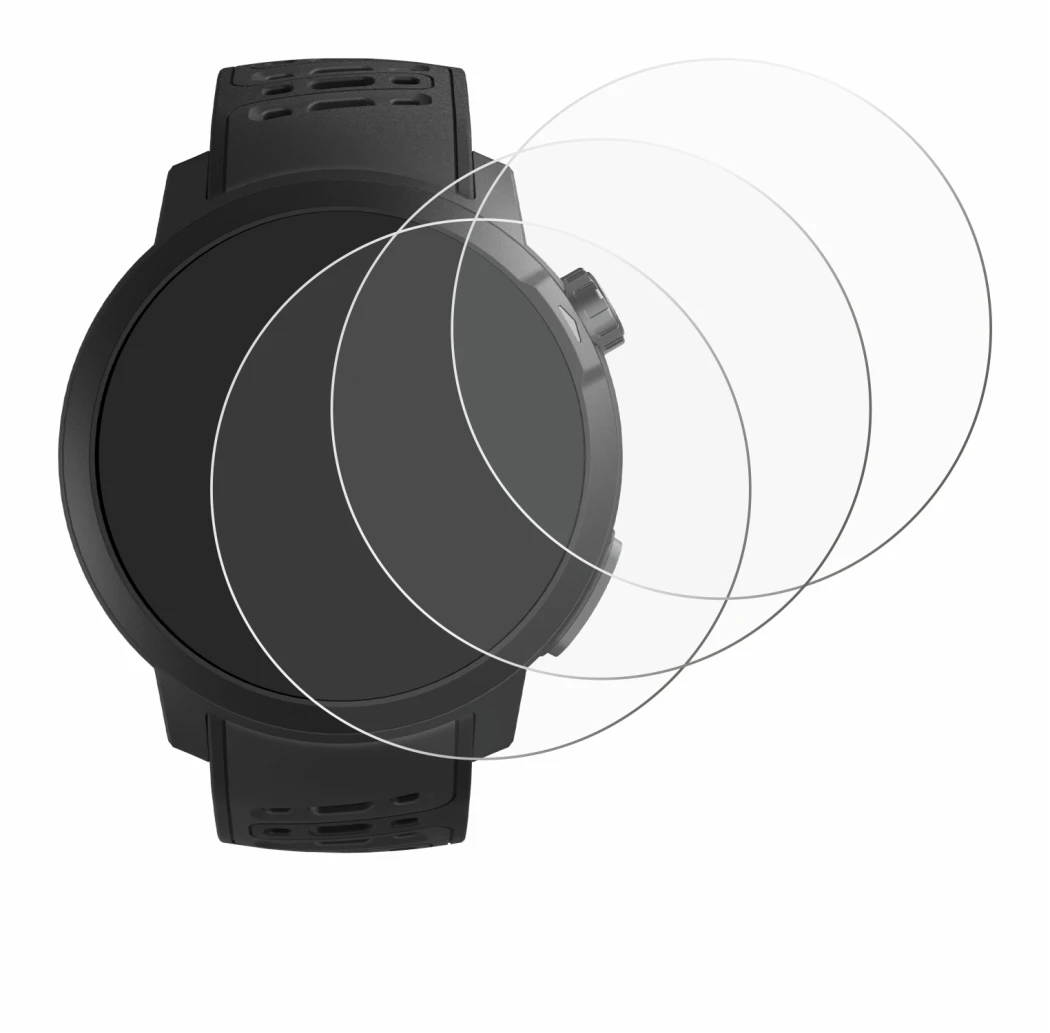 Image de l'appareil Coros Pace Pro avec une grande variété de protections d'écran.