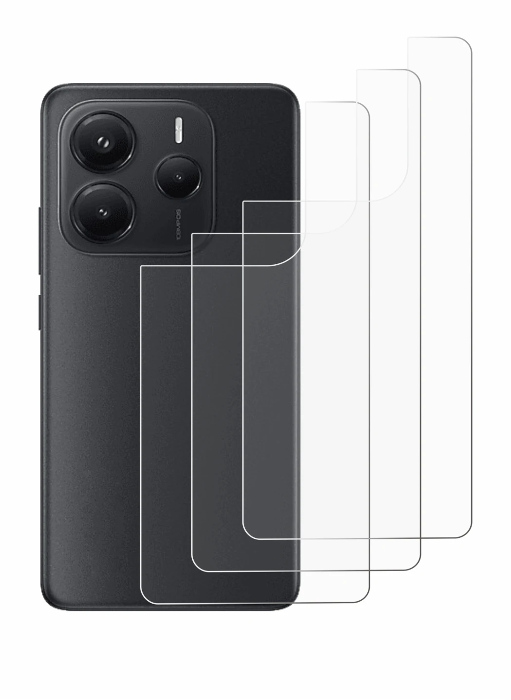 Image de l'appareil Xiaomi Redmi Note 14 (Arrière) avec une grande variété de protections d'écran.