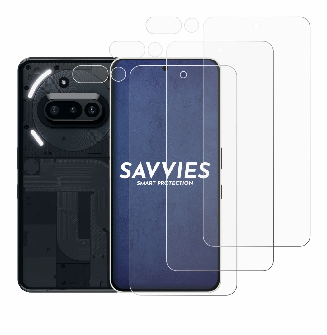 Image de l'appareil Nothing Phone (3a) (Avant+Caméra) avec une grande variété de protections d'écran.