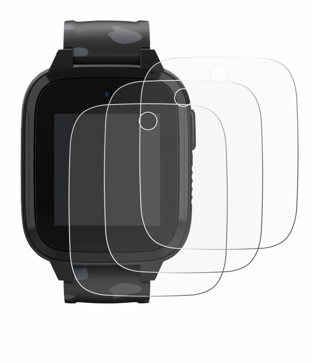 Image de l'appareil Xplora XGO3 (2e Gen.) avec une grande variété de protections d'écran.