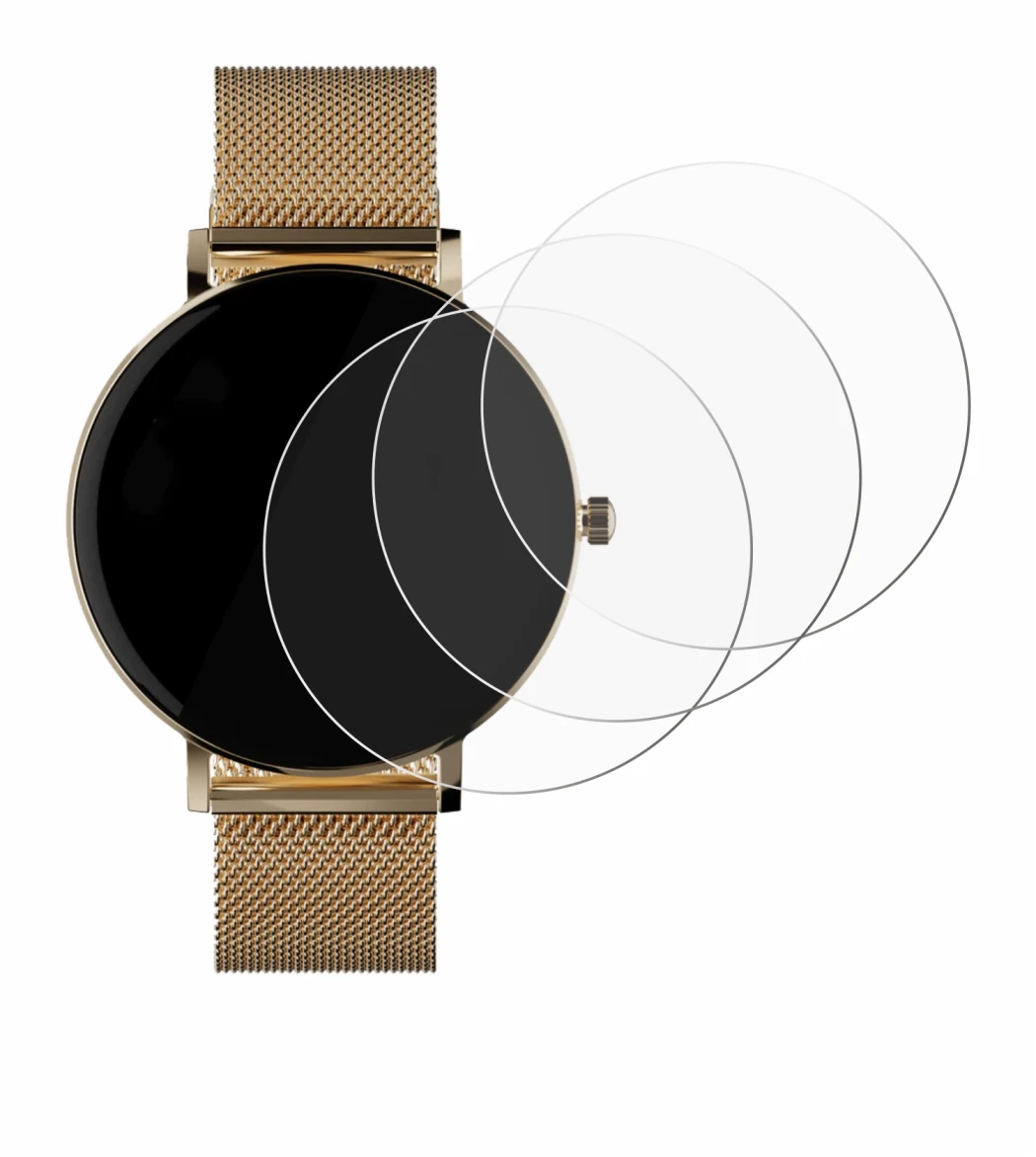 Image de l'appareil ZenWatch Venice Pro avec une grande variété de protections d'écran.