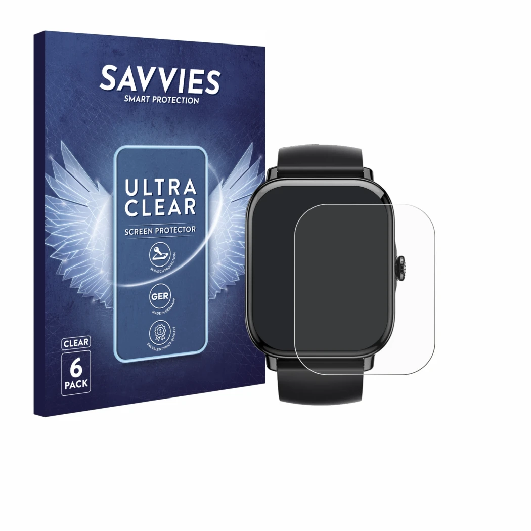 Face avant d’un emballage produit avec le logo de la marque Savvies. À côté, l’appareil IFMDA P72 1.85