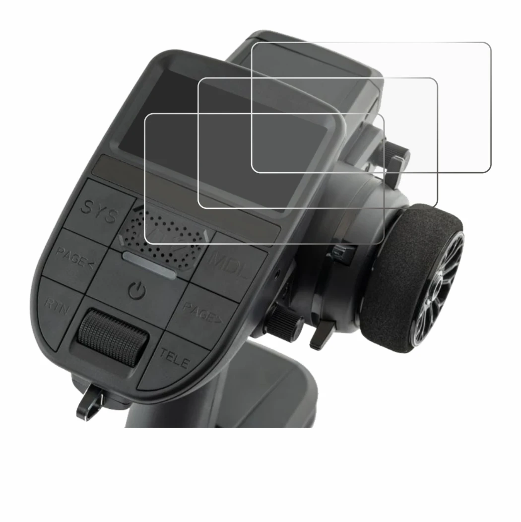 Image de l'appareil Radiomaster MT12 avec une grande variété de protections d'écran.