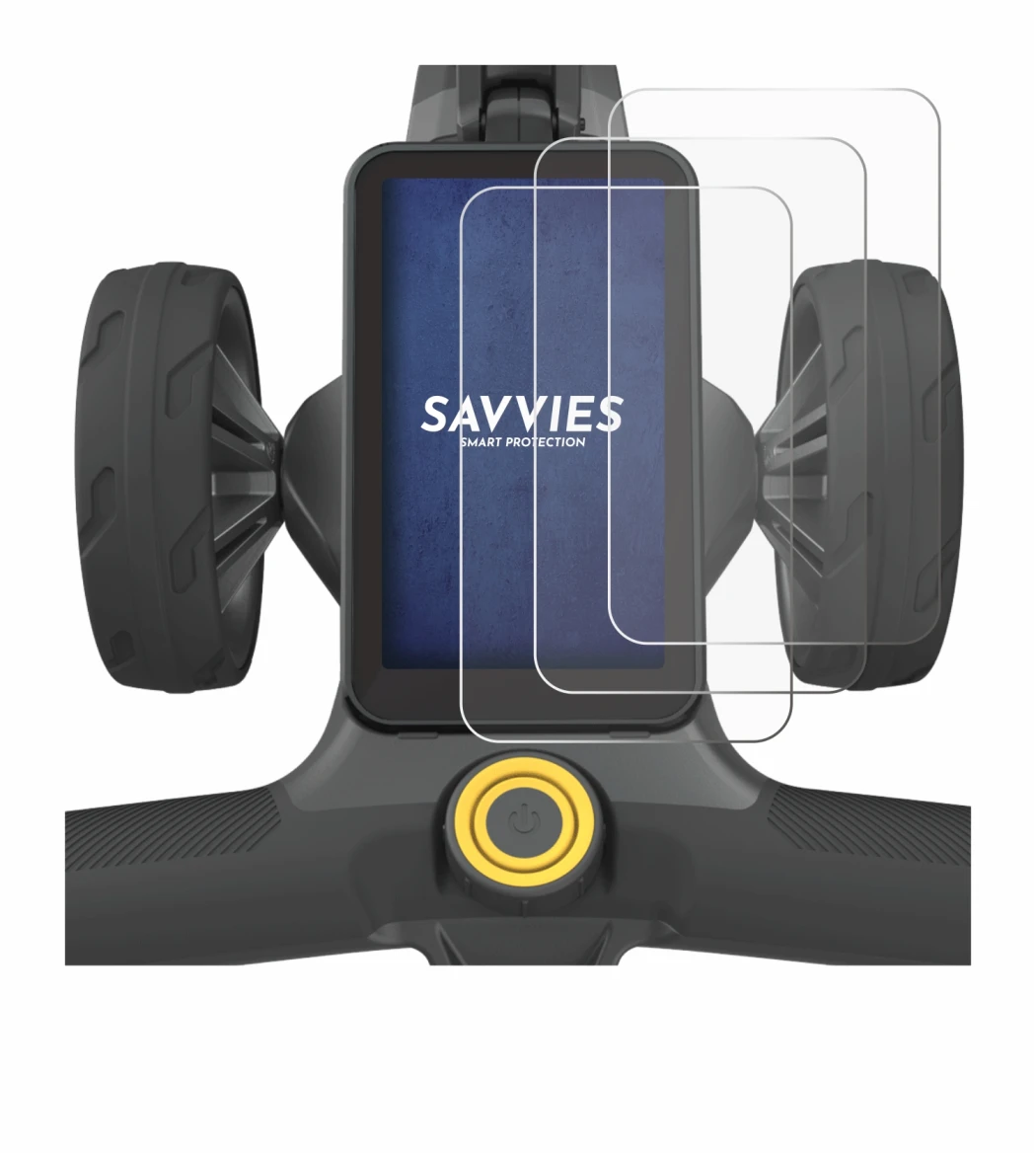 Image de l'appareil PowaKaddy CT12 GPS avec une grande variété de protections d'écran.