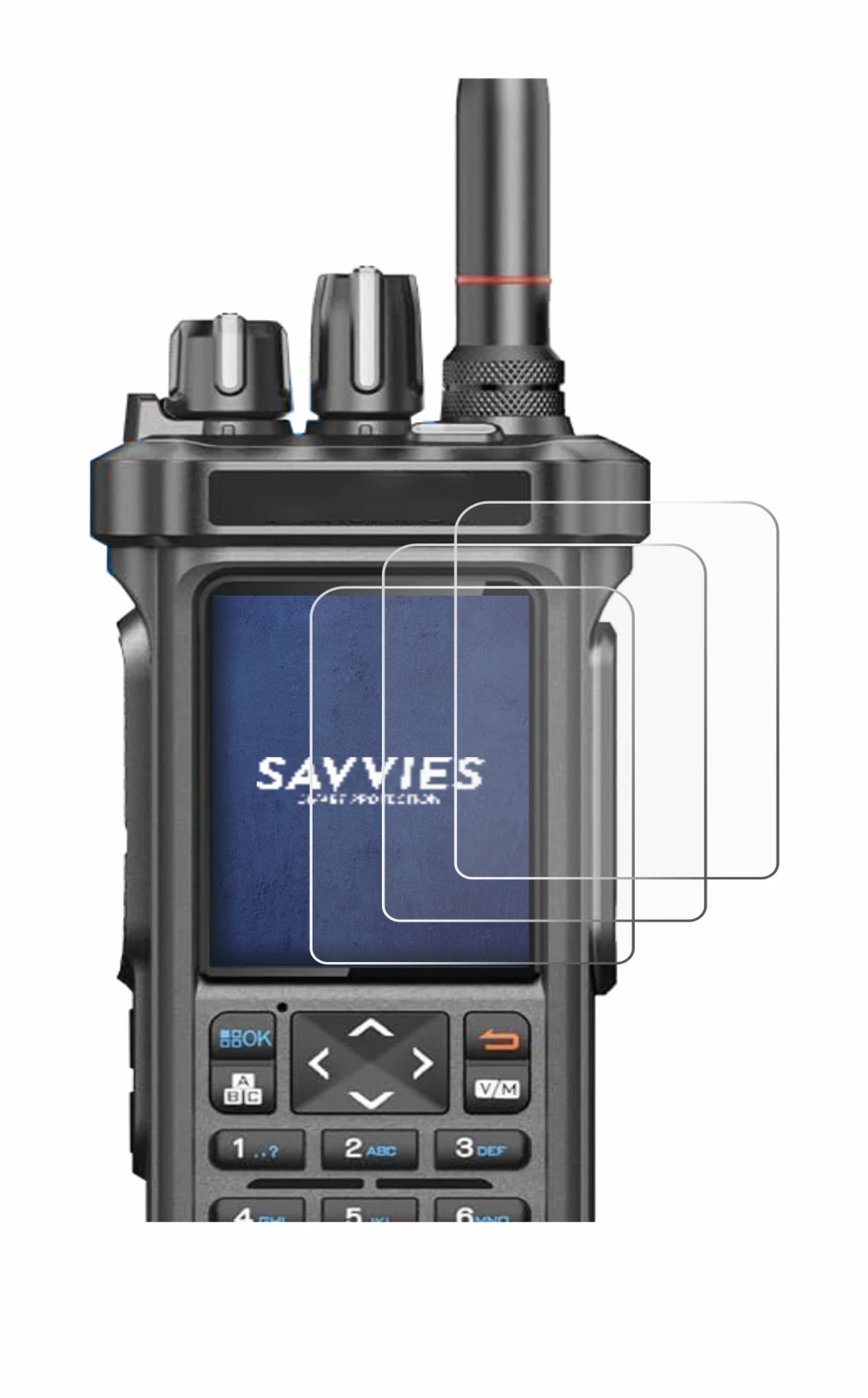 Image de l'appareil Radtel RT-950 Pro avec une grande variété de protections d'écran.