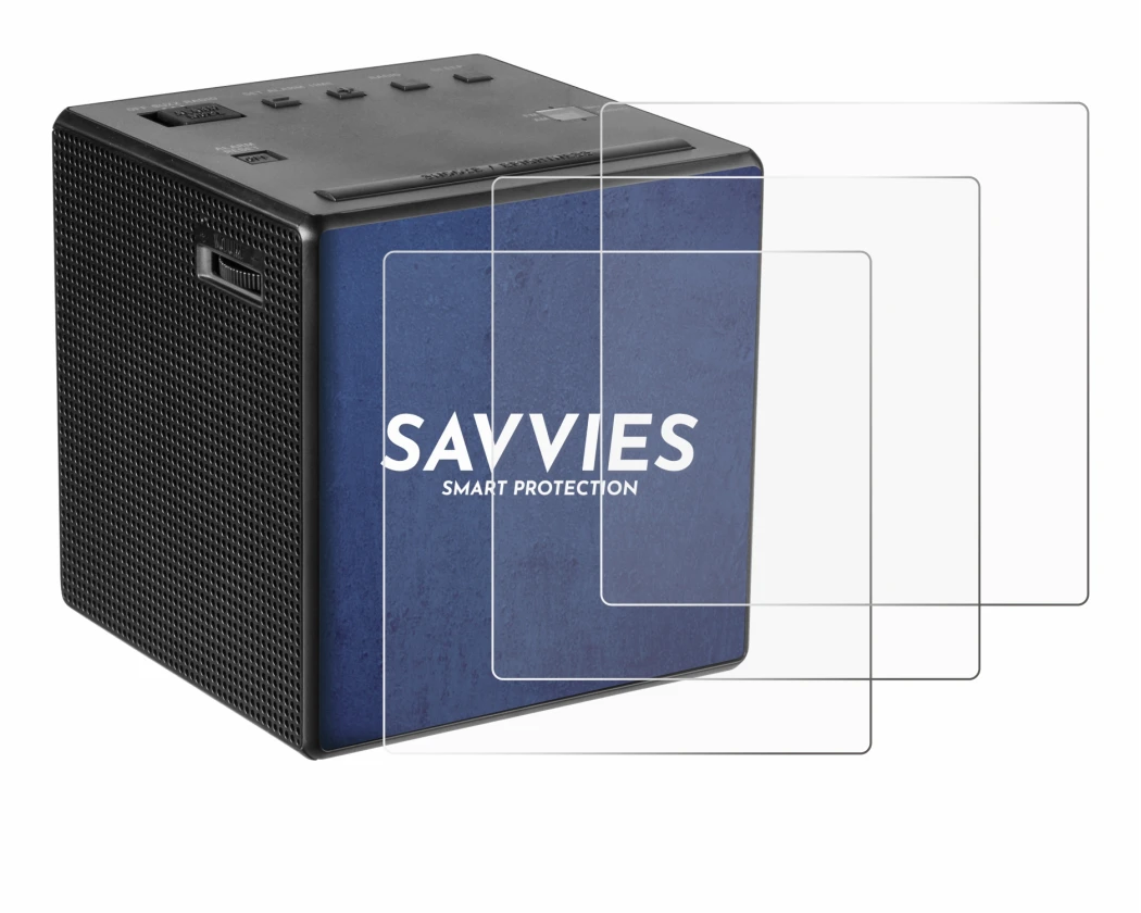 Image de l'appareil Sony ICF-C1 avec une grande variété de protections d'écran.