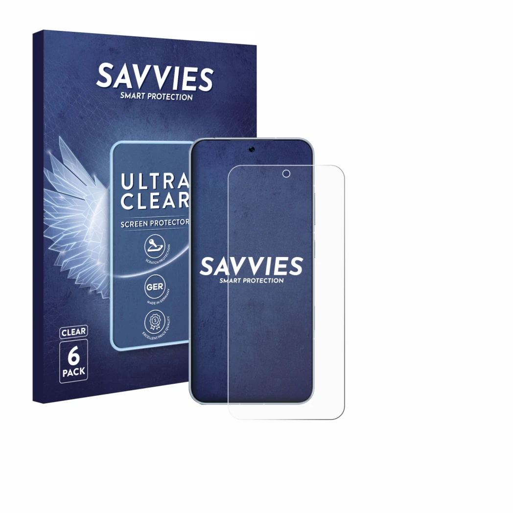 Face avant d’un emballage produit avec le logo de la marque Savvies. À côté, l’appareil Honor Win RT est représenté avec la pr