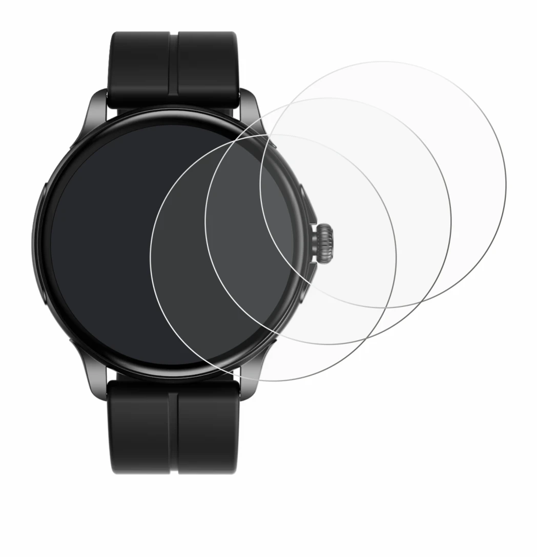 Image de l'appareil HMD Watch X1 avec une grande variété de protections d'écran.