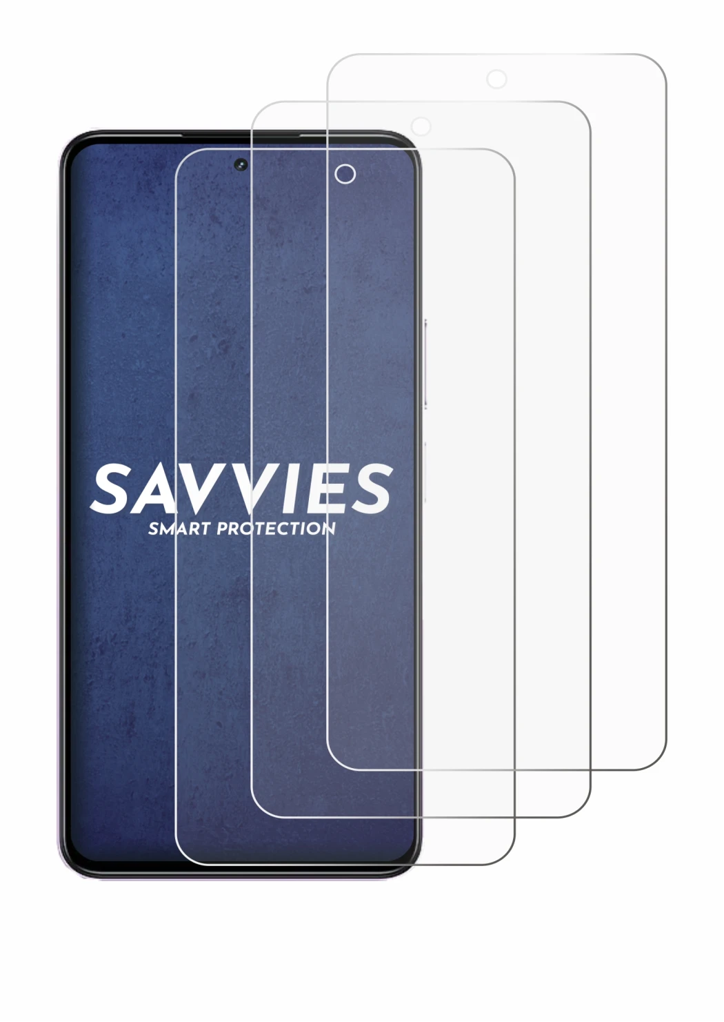 Image de l'appareil realme P4x 5G avec une grande variété de protections d'écran.