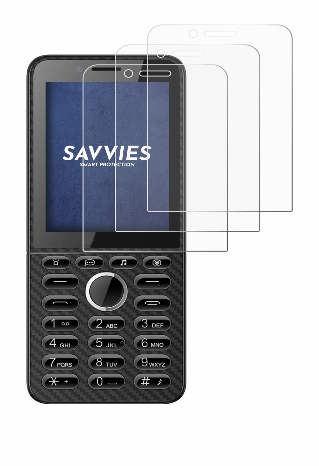 Image de l'appareil Energizer E288S avec une grande variété de protections d'écran.