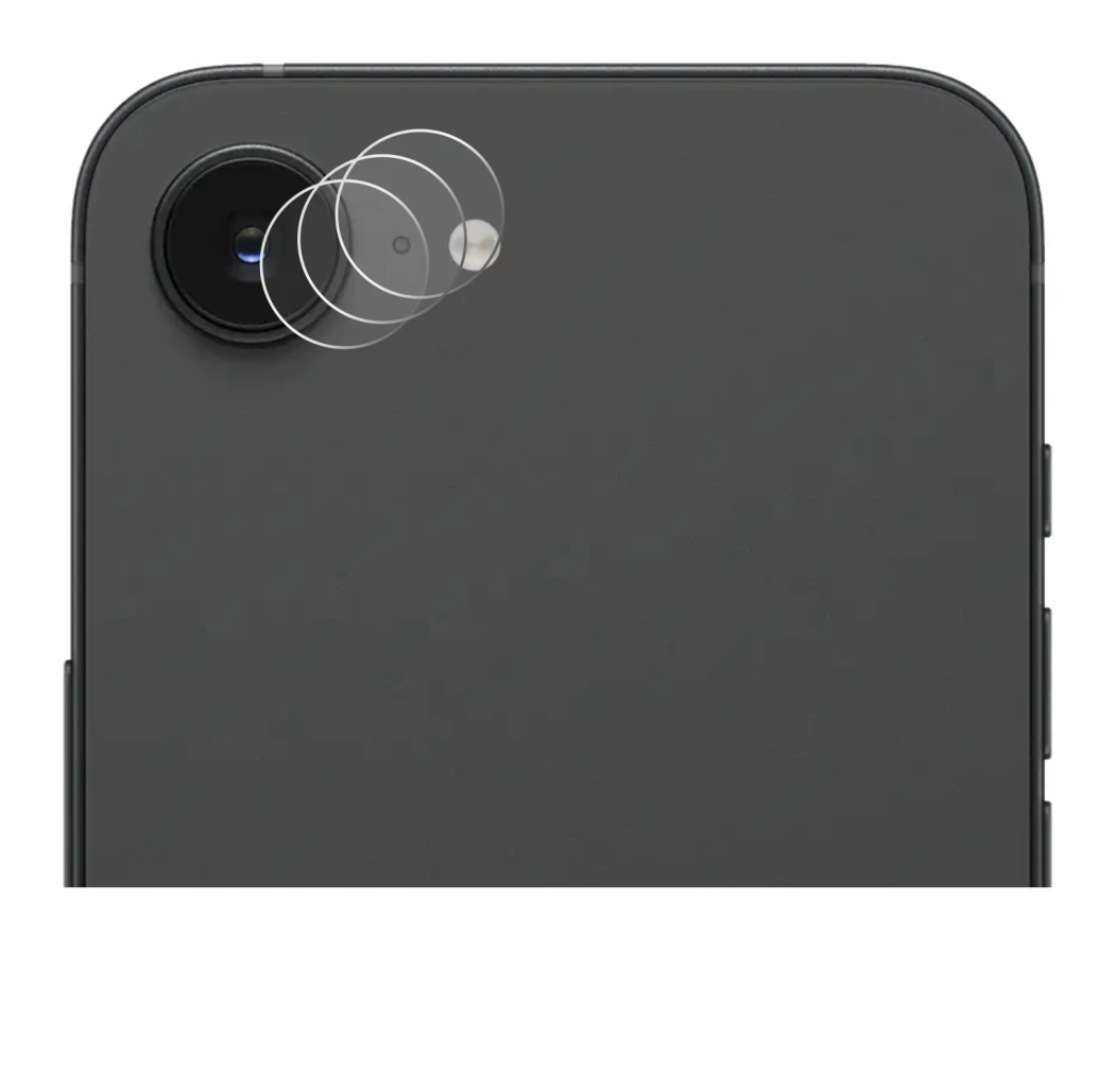 Image de l'appareil Apple iPhone 17e (Caméra UNIQUEMENT) avec une grande variété de protections d'écran.