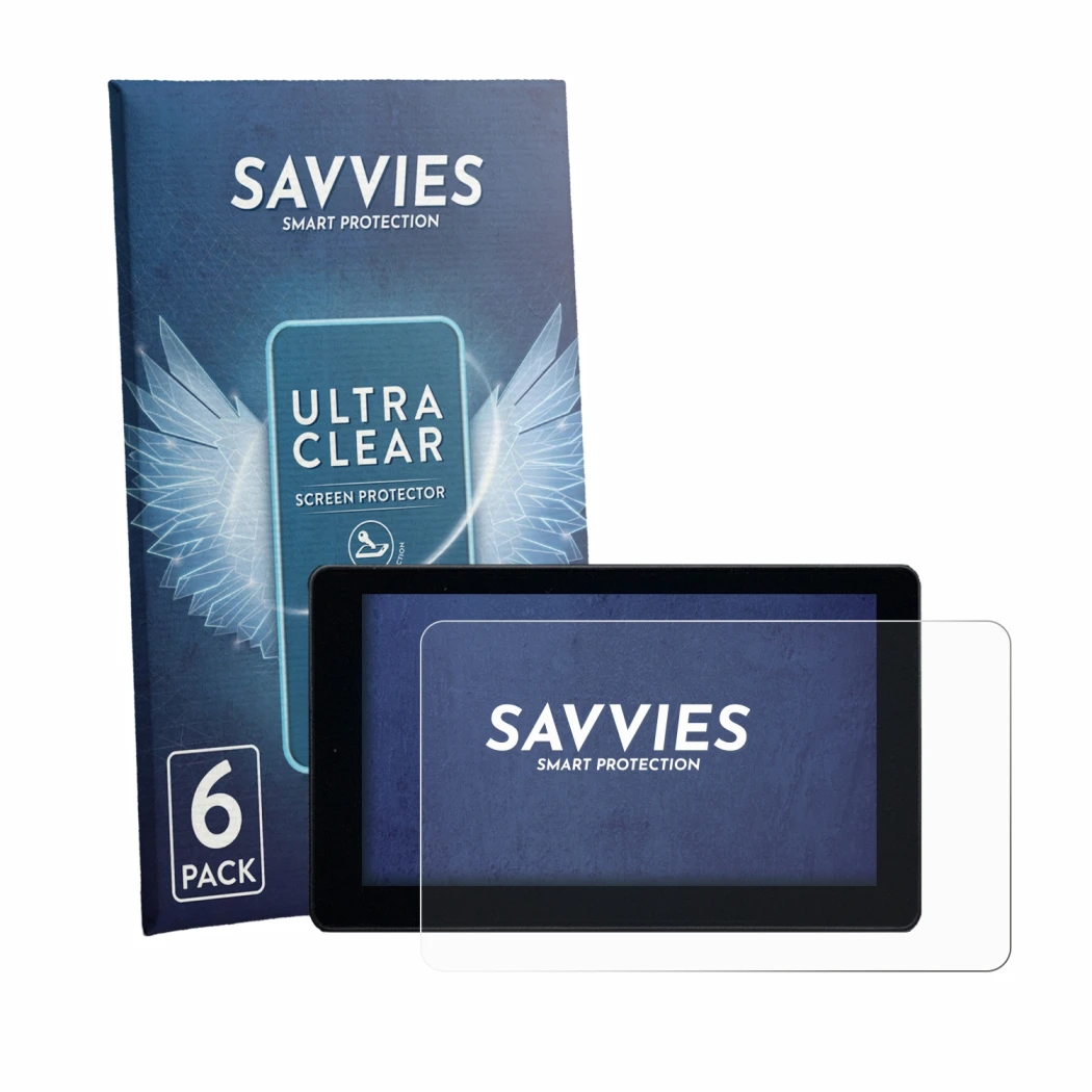 Face avant d’un emballage produit avec le logo de la marque Savvies. À côté, l’appareil Zontes 368G 2025 est représenté avec l