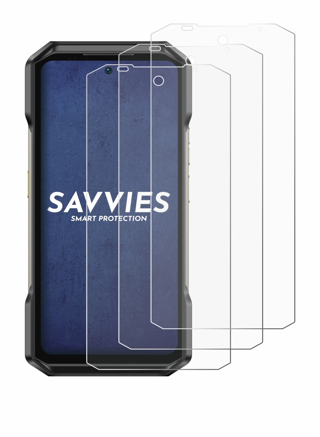 Image de l'appareil Ulefone Armor 27T Pro Plus avec une grande variété de protections d'écran.