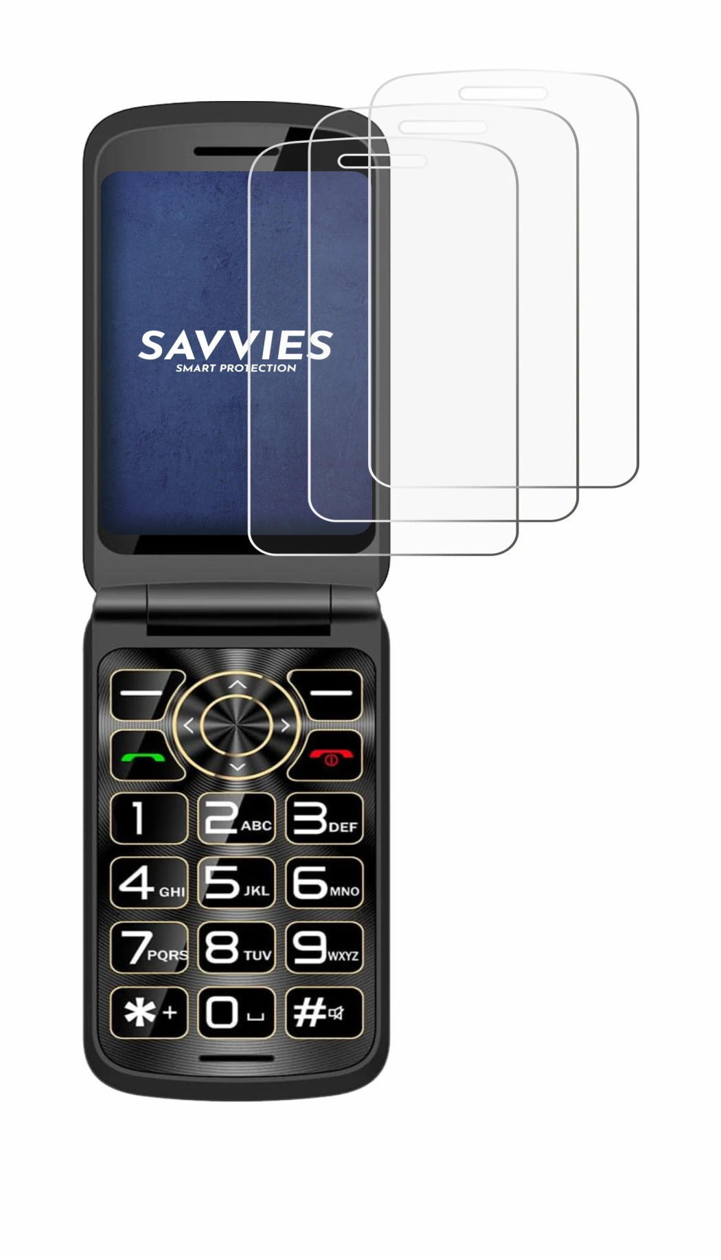 Image de l'appareil Guwet G739 avec une grande variété de protections d'écran.