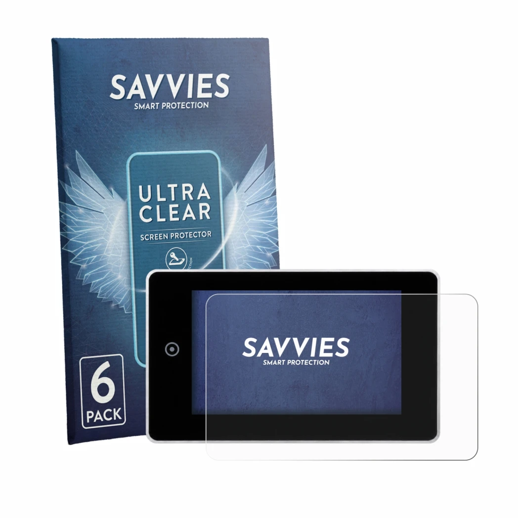 Face avant d’un emballage produit avec le logo de la marque Savvies. À côté, l’appareil Balearis PRO 3 est représenté avec la 
