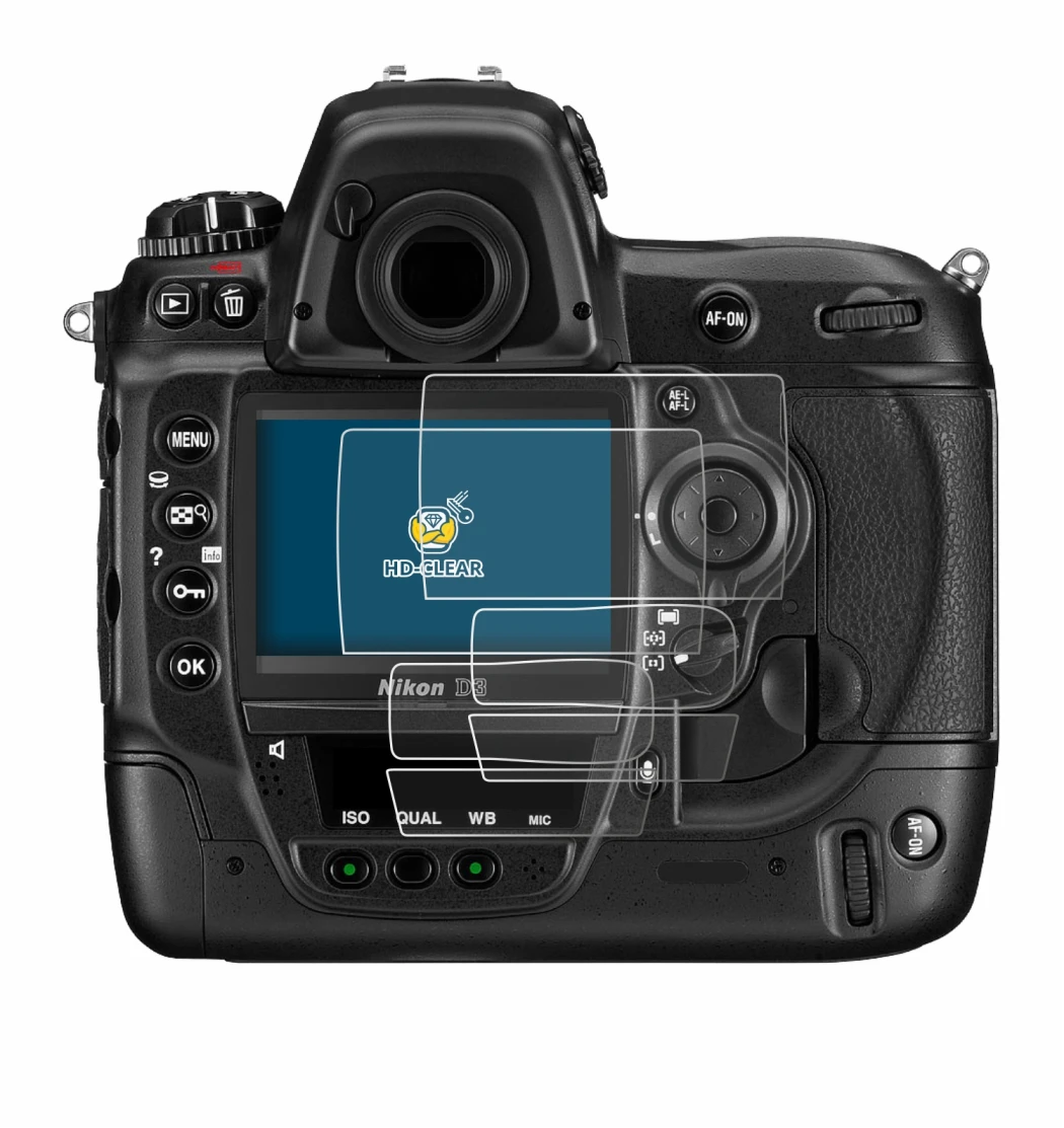 Image de l'appareil Nikon D3 avec une grande variété de protections d'écran.