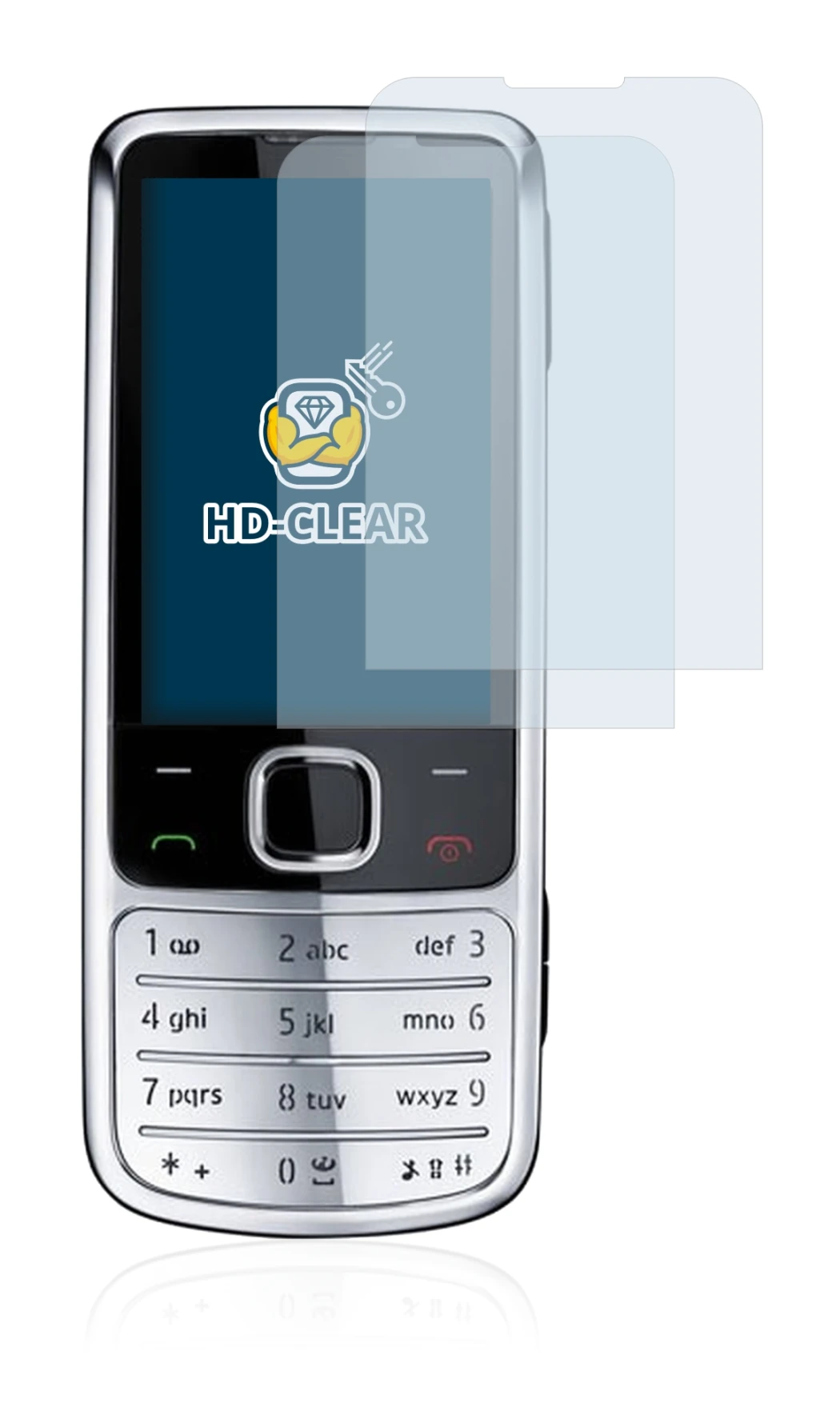 Image de l'appareil Nokia 6700 classic avec une grande variété de protections d'écran.