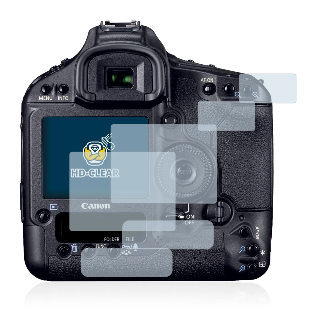 Image de l'appareil Canon EOS 1D Mark IV avec une grande variété de protections d'écran.